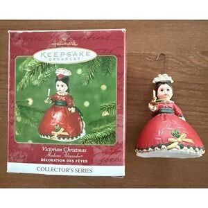 2001 HALLMARK KEEPSAKE VICTORIAN CHRISTMAS MADAME ALEXANDER ORNAMENT VINTAGE